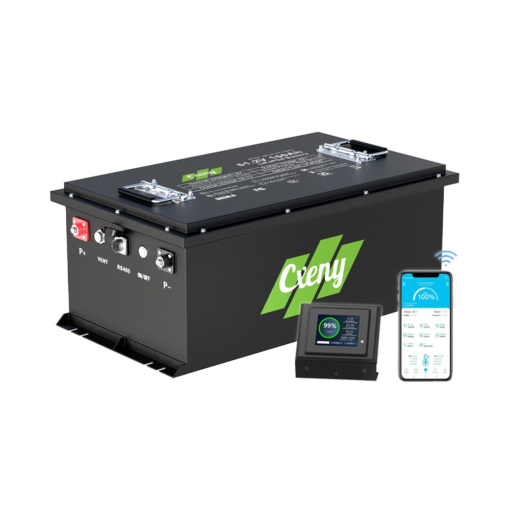 Cxeny 48V 150Ah Lithium Golf Cart Battery 200A Bluetooth With Touch Monitor